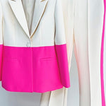 Femme Forte Two-piece Suit (Light Beige-Pink )