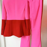 Femme Forte Two-piece Suit (Pink-Red)