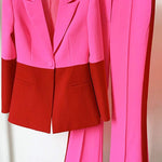 Femme Forte Two-piece Suit (Pink-Red)